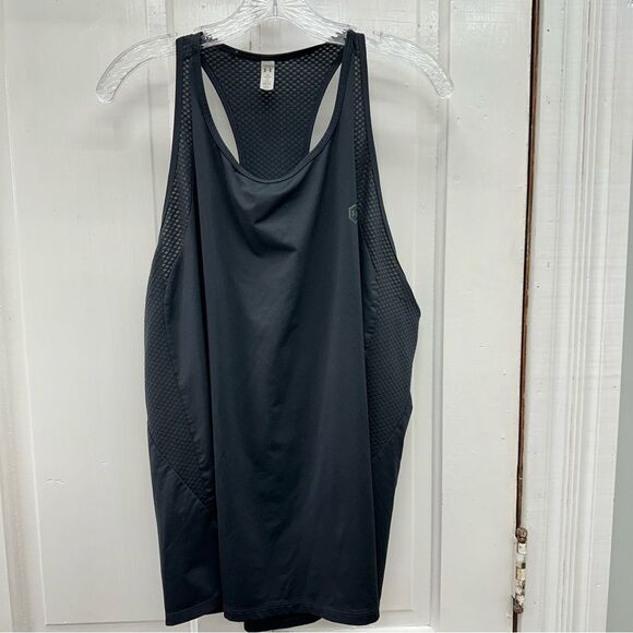 Under Armour Rush heat gear racerback athletic shirt tank top black women's 1x - Picture 2 of 7